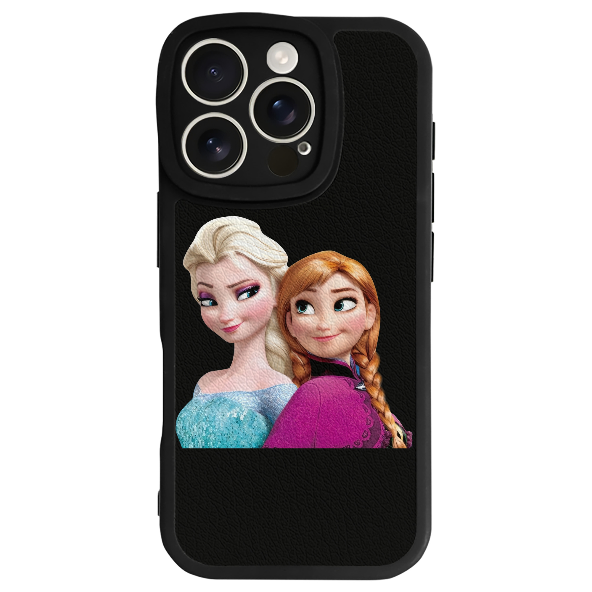 （画像用） アナと雪の女王 アンナ エルサ Frozen Anna Elsa 【iPhone 16シリーズ対応】シリコンスマホケース（レザー調） 材質：シリコン